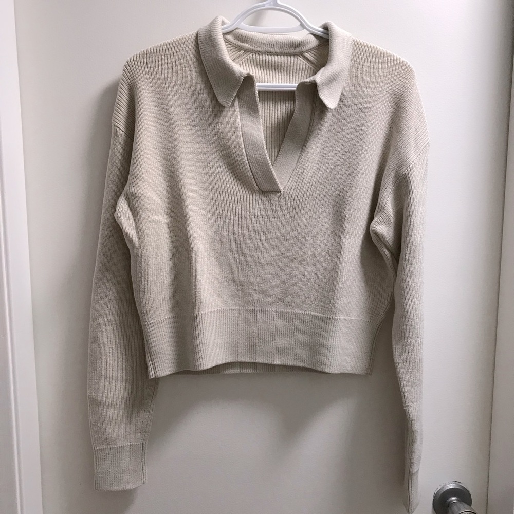 Lululemon Collared Merino Wool Blend Sweater